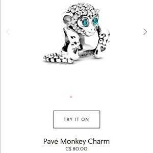 NEW MONKEY PANDORA CHARM